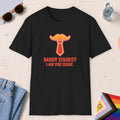 Black color all-gender graphic t-shirt with "Daddy Issues" design
