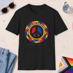 Black color all-gender graphic t-shirt with "Groovy Baby" design