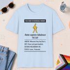 Light Blue color all-gender graphic t-shirt with "Homo Sapiens Fabulosus" design