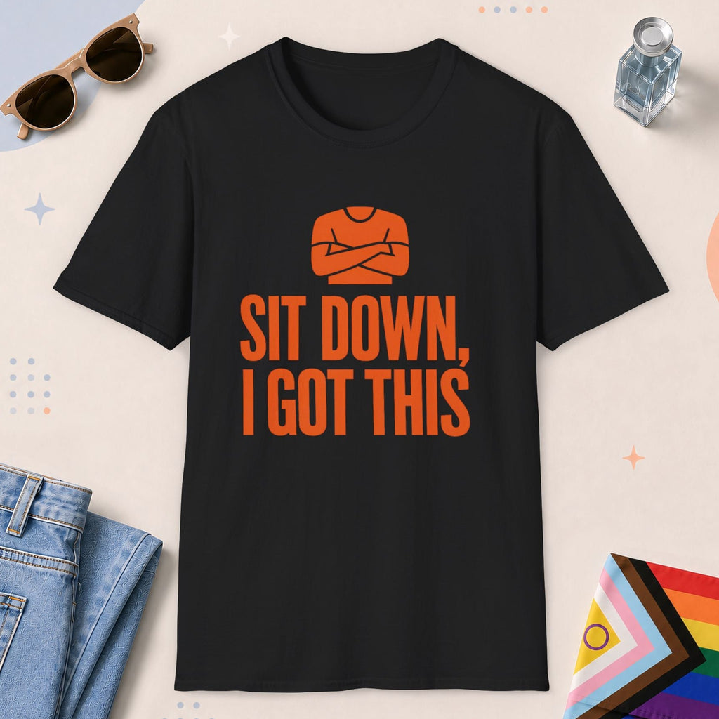 Black color all-gender graphic t-shirt with "I Got This" design