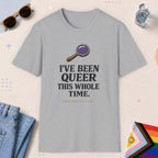 Sport Grey color all-gender graphic t-shirt with "I've Been Queer" design