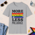 Sport Grey color all-gender graphic t-shirt with "More Pride" design