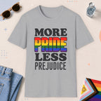 Sport Grey color all-gender graphic t-shirt with "More Pride" design
