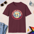 Maroon color all-gender graphic t-shirt with "Ready To Play" design