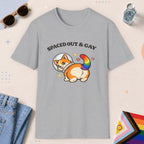 Sport Grey color all-gender graphic t-shirt with "Space Corgi" design